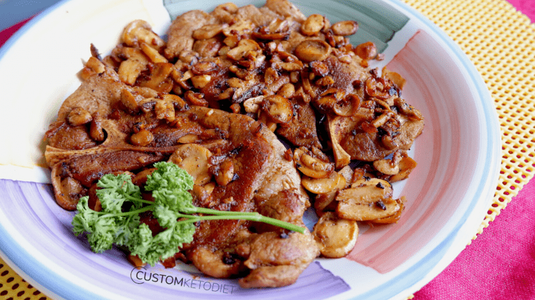Keto Pork Steak With Garlic Butter Mushroom